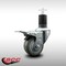 Service Caster 3'' SS Gray Poly Swivel 1-5/8'' Expanding Stem Caster Total Lock Brake SCC-SSEXTTL20S314-PPUB-158 - alternate 2